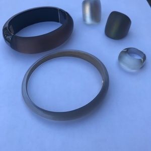 Five pieces of Alexis Bitter Textured Acrylic Jewelry